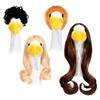 3/4Pcs Porch Goose Wig with Elastic Drawstring Lawn Goose Outfit DIY Outdoor Garden Patio Yard Goose Statue Hairpiece Decoration Accessories