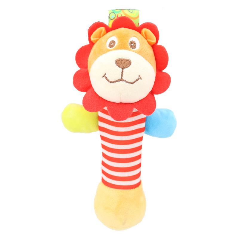EarthMama Animal Hand Rattle Toy with BB Device - Early Education & Soothing Doll for Infants