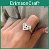 Stylish Adjustable Heart Shaped Ring For Women Featuring Unique Design And Fashionable Elements