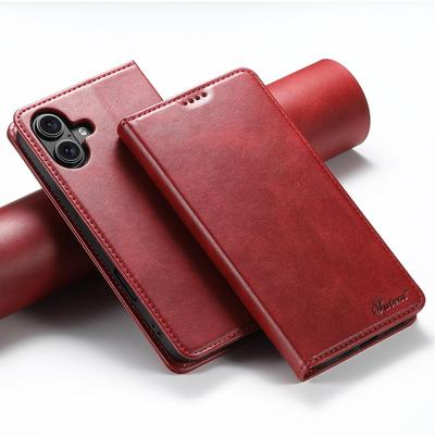 iPhone 17 Pro Max & Samsung S25 Ultra Leren Flip Case met Kaartsleuf & Standaard
