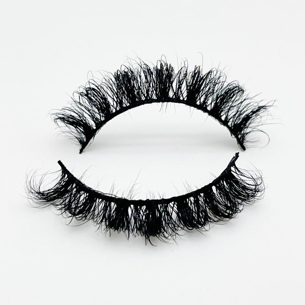 Neues Produkt 15 mm Nerz-gelockte gebratene Wimpern Europäischer und amerikanischer Naher Osten Kurze Wimpern Natürliche weiche russische Locken Falsche Wimpern