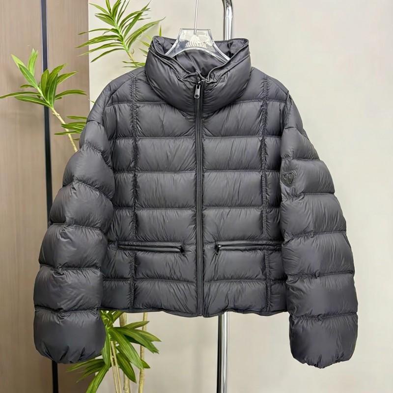 Womens Lightweight Short Puffer Jacket With Stand Collar 90% Duck Down Fill Winter 2026