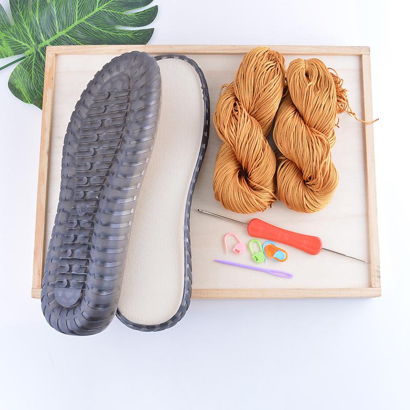 

Літня прохолода DIY Hook Soles Hook Line Anti-kick Soft Bottom Soles + Hollow Line Slippers Sandals DIY Hand-That Shoes Material 41