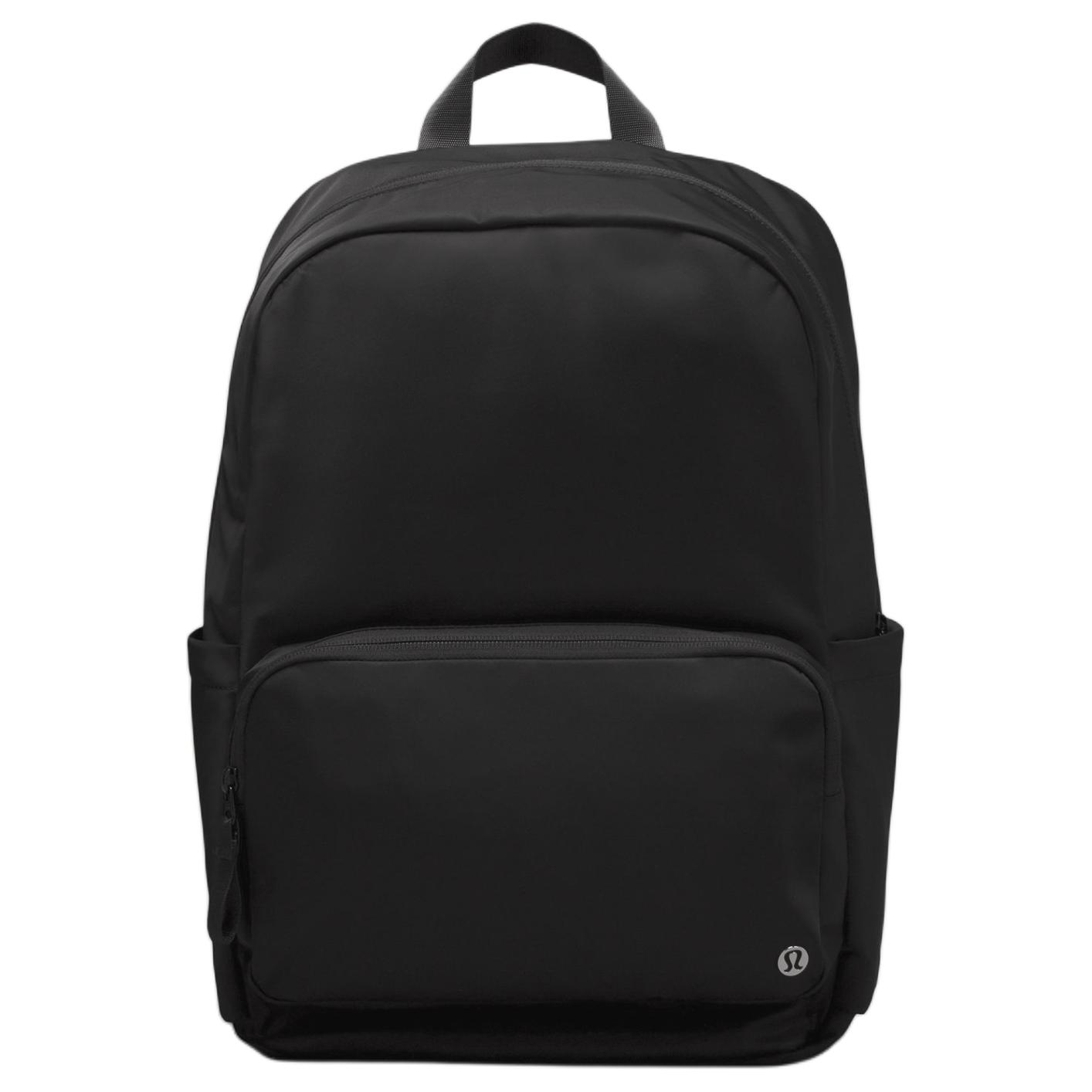 Lululemon Everywhere 22L Metal Logo Zipper Closure Nylon Backpack Unisex Backpack Black LU9B96S-0001 Black