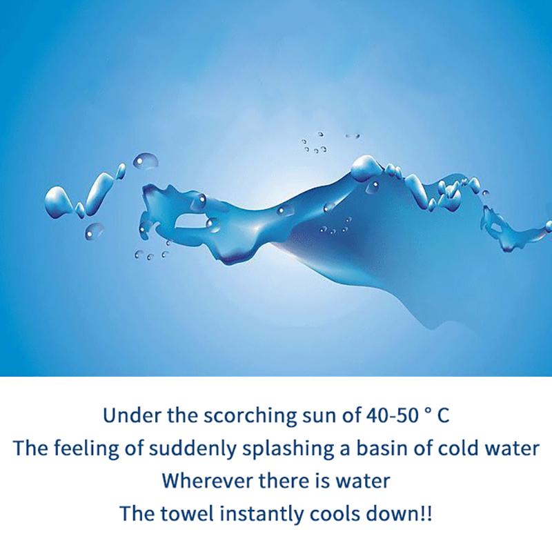 1Pcs Instant Cooling Microfiber Towel with Portable Storage Bottle Non-fading for Gym Yoga Outdoor Sports Activities