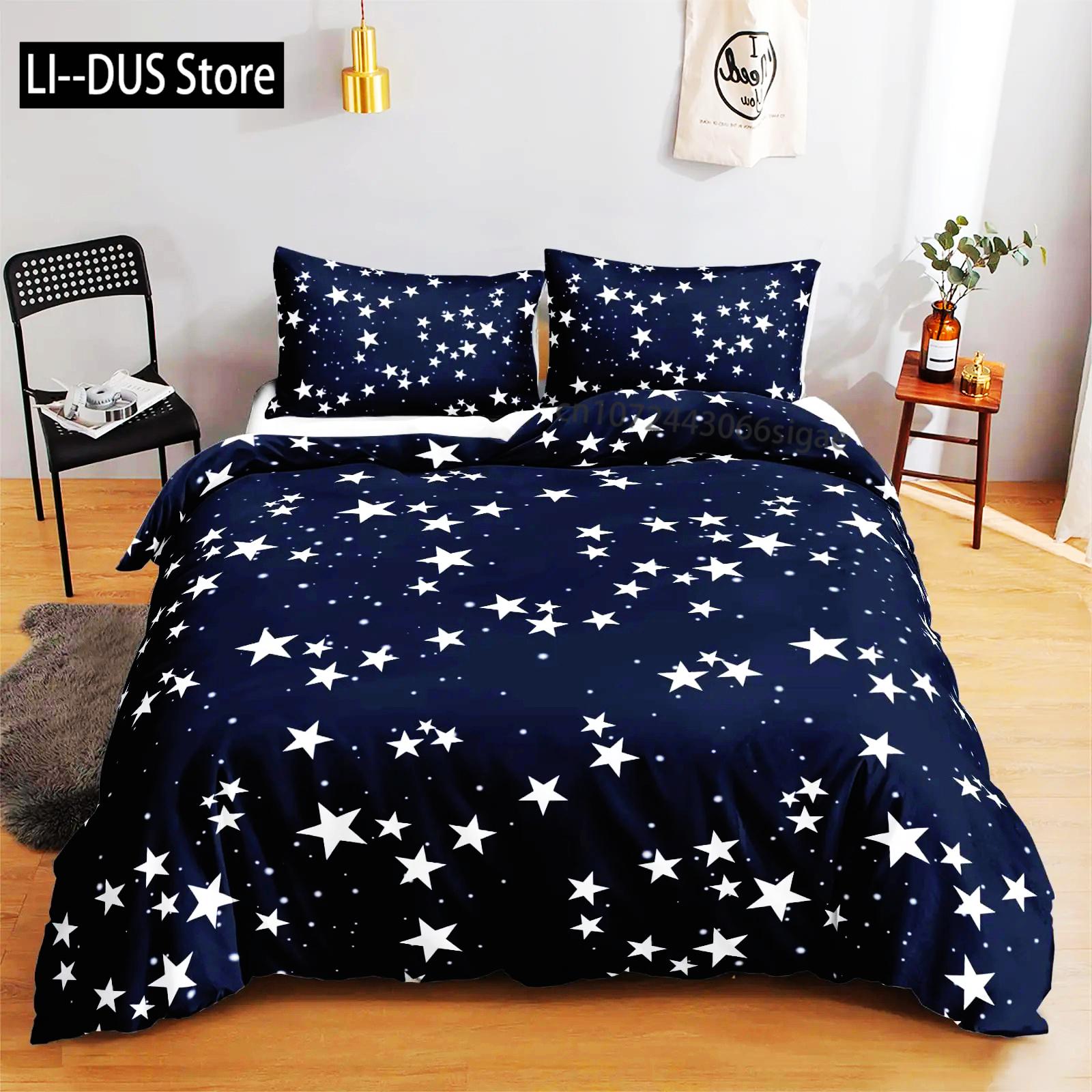 

Comforter Star Printed Bedding Set Queen Size Galaxy Boy Fantasy Universe Comforter Ultra-Soft Polyester Comforter (quilt)-EU Single(135*200cm)3pcs