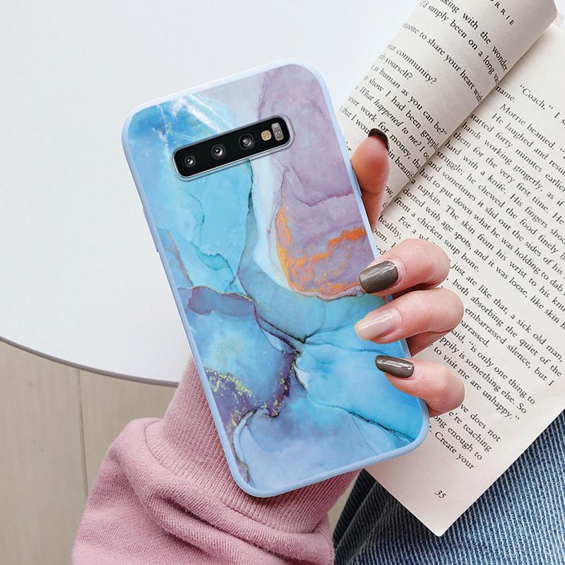 Color Luxury Marble Case For Samsung Galaxy S10 S 10 Plus S10E Fundas Soft TPU Protection Back Cover For Samsung S10 Shockproof