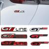3D Metal Car GTLINE Badge Rear Trunk Fender Emblem Sticker For Peugeot GT 206 208 308 307 207 208 3008 407 508 2008 RCZ GT LINE