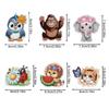 6Pcs Animal DIY Acrylic Diamond Painting Fridge Magnets DIY Diamond Painting Magnets Kit Crystal Sparkling Diamond Magnets Set