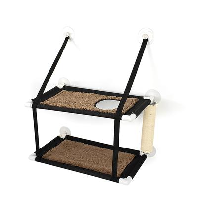 Cat Window Perch Hammock Bed Double Deck Window Suction Cups Seat Cat Shelves Sunbath Hammock Bed for Cat Hold UP To