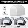 2pcs Replacement Mirror Covers Cap Painted White Fits 2015-2020 Ford F150 F-150