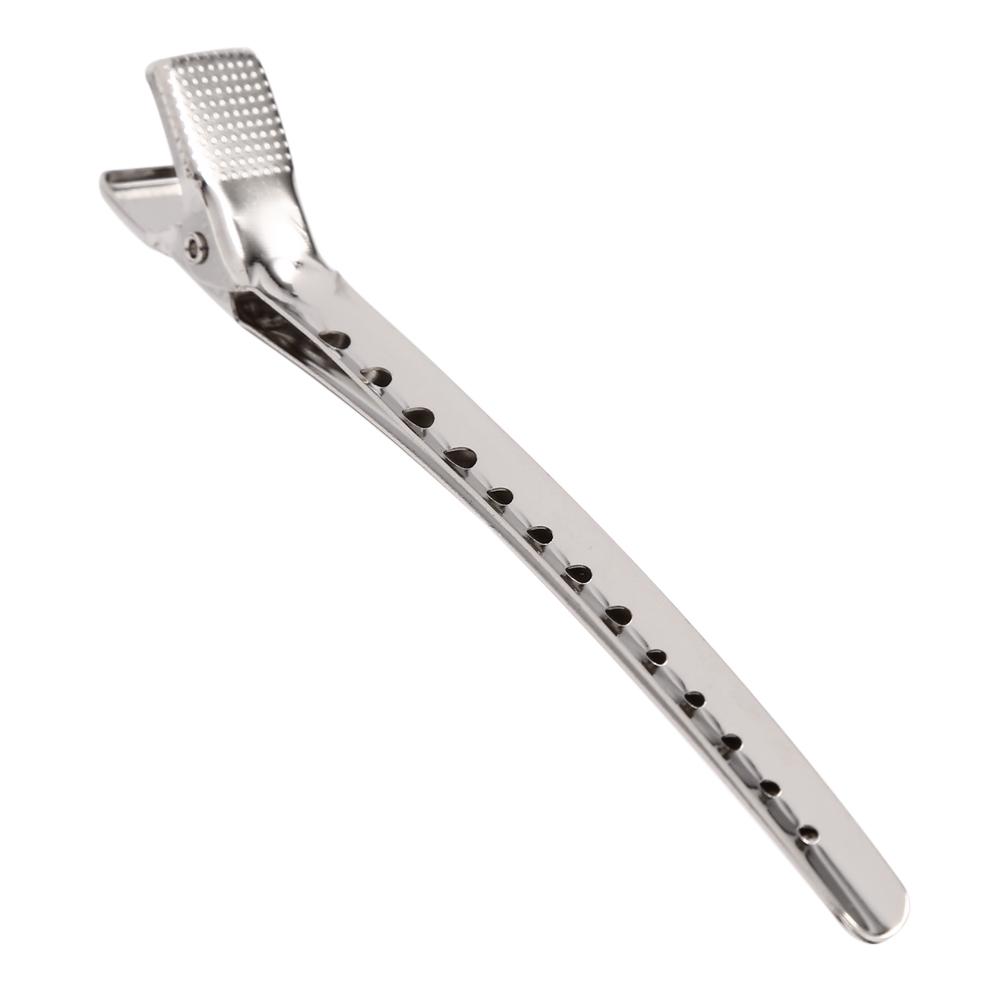 10Pcs/Set Silver Professional Prong Alligator Hair Clips Duck Mouth Hairdressing Metal