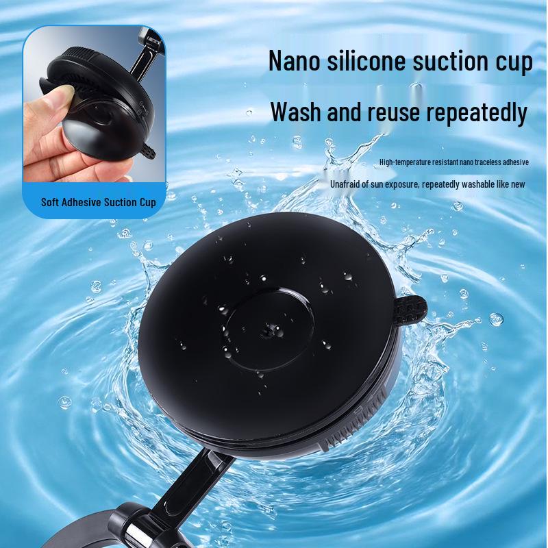 Alloy Plastic Car Phone Holder with Strong Magnetic and Vacuum Suction for In-Car Navigation