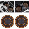 2PCS Car Cup Holder Coasters, 2.75 Inch Auto Non-Slip Anti Dust Cup Mats, Console Cup Holder Insert Coaster Auto Insulated Mats, Universal Interior