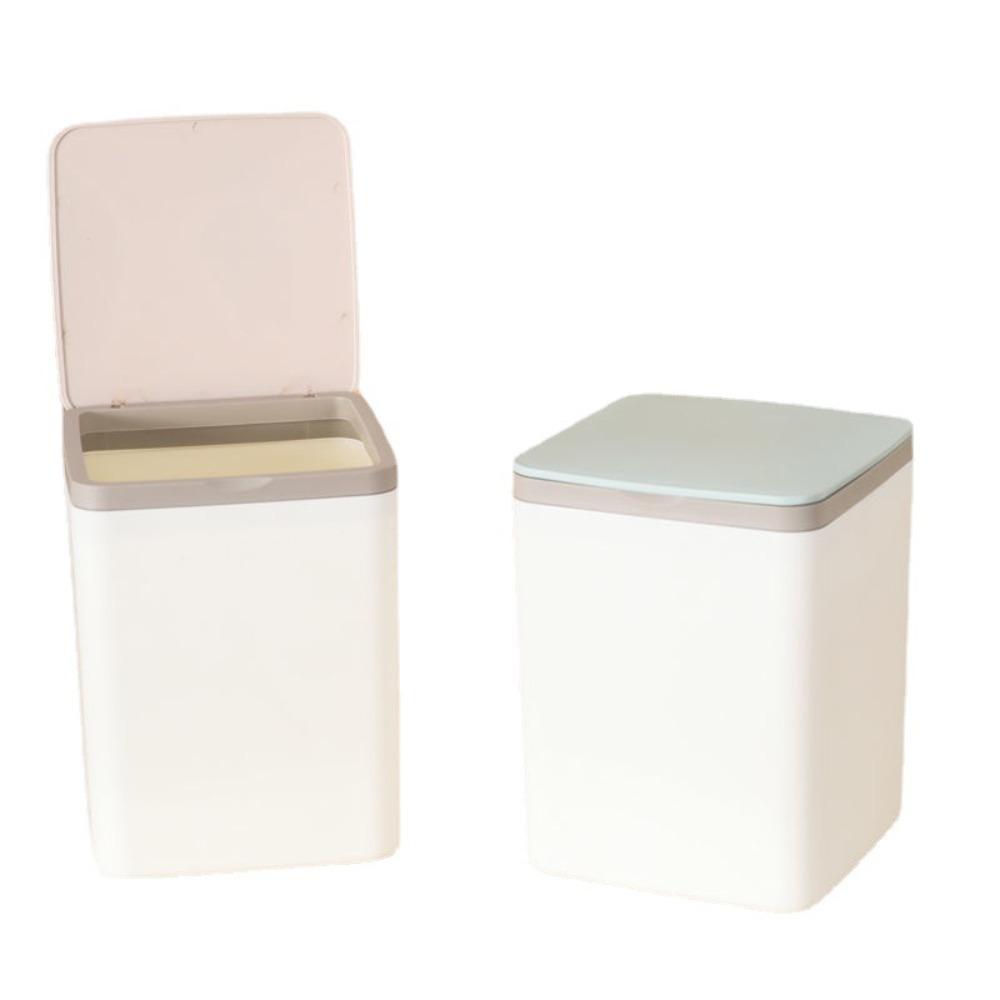 Mini Desktop Trash Can Plastic Waste Bin Collection Basket Rubbish Can  Bathroom