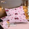 3-teilige rosa Schleifen-Print-Kernlose Daunendecke für den Valentinstag, mehrere Größen, weiche Schlafzimmer-Bettwäsche-Dekoration, maschinenwaschbar