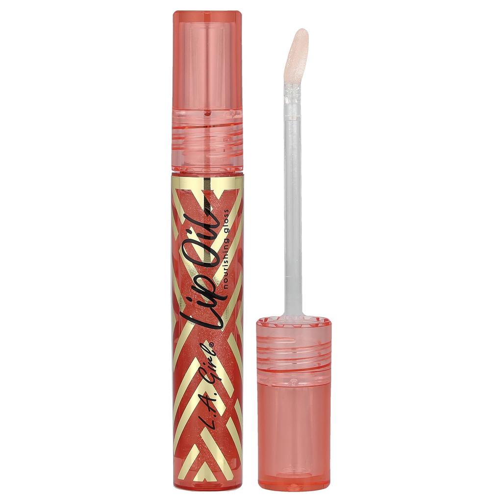 L.A. Girl Lip Oil, Nourishing Gloss, GLC724 Shimmer Grapefruit, 3ml (0.1fl oz)