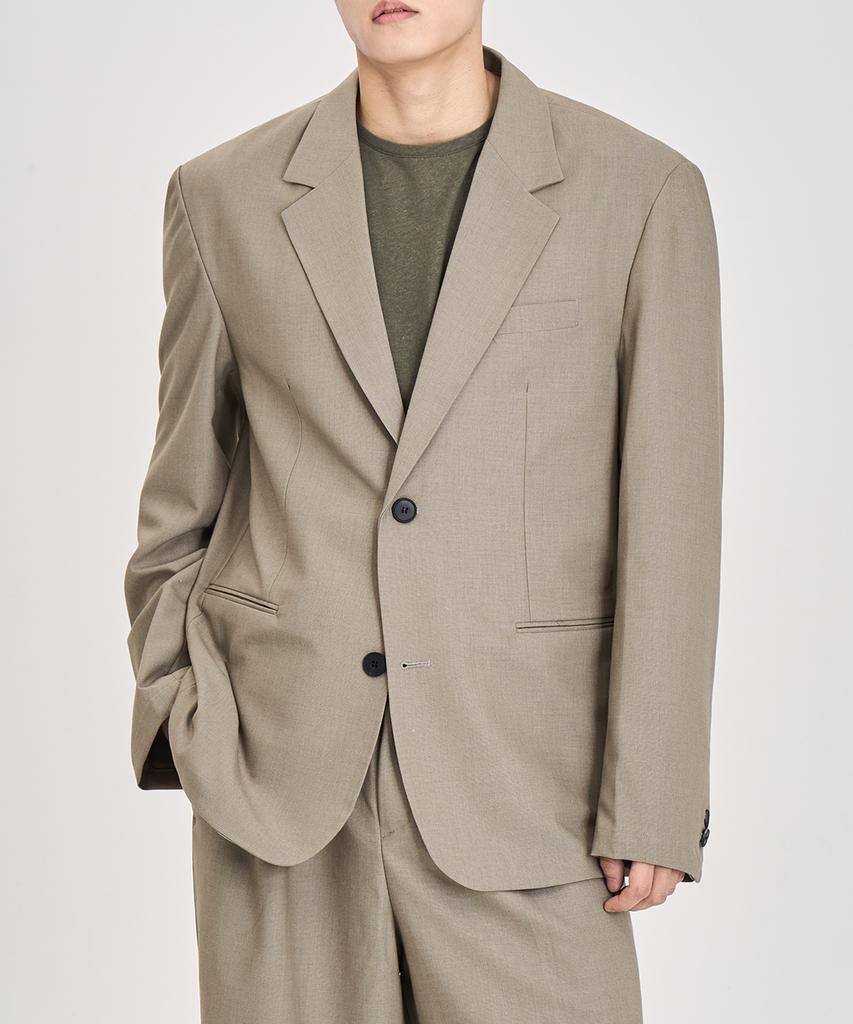 Prairie Airflow Loose Fit Blazer (Light Khaki)
