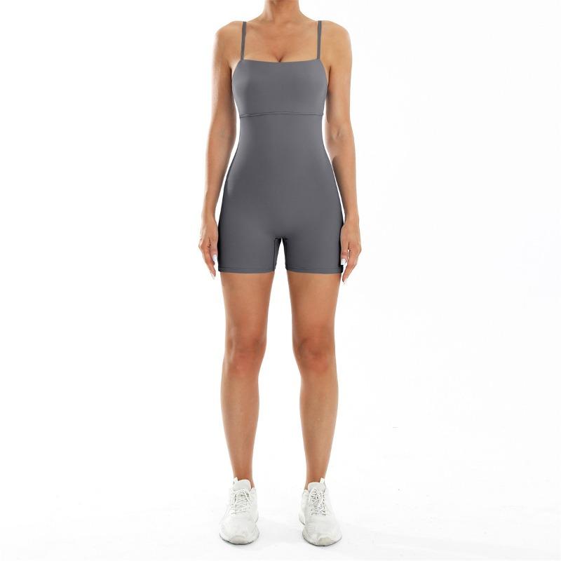 Peach Hip-lifting Tight-fitting One-piece Yoga Wear for Women, Nude-feeling Quick-drying Sports Back-beautiful Fitness Wear Short Suit