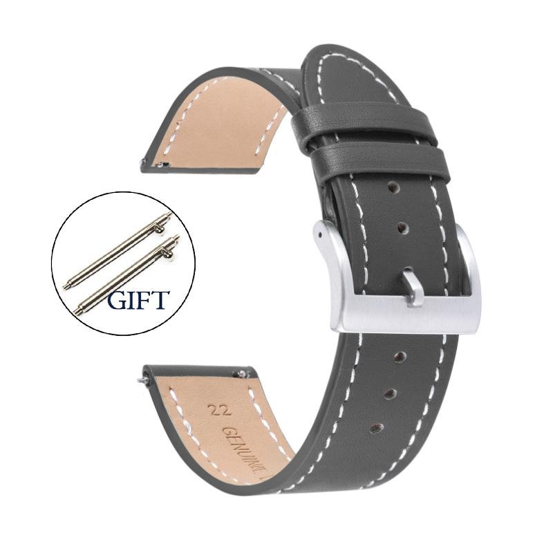 Fashion Men Quick Release Watch Strap Sport Watch Bracelet Vintage Cowhide Watchband 18/20/22/24mm Replacement Universal Bands