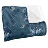 JQ Licensing Silky Wolf Howl Moon Pattern Supersoft Blanket