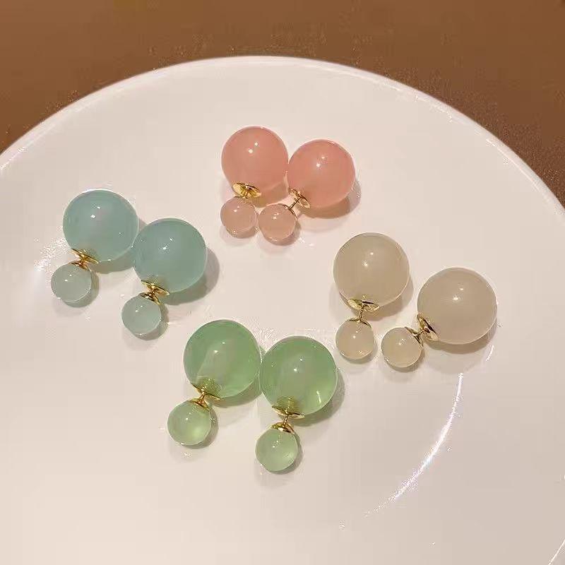 Jelly Color Bubble Earrings for Women – 2024 Trendy Niche High-End Summer Sweet Earrings