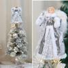 New 2025 Angel Christmas Tree Topper 30cm Navidad Angel Tree Top Star Decorations Wings DIY Xmas Tree Ornaments Yard Cafe Home