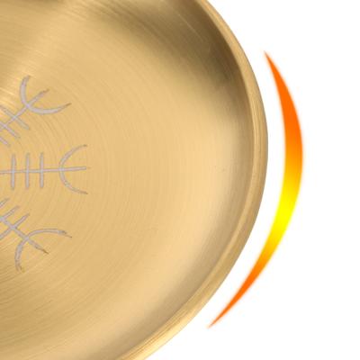 Stainless Steel Decorative Tray Polished Flat Bowl Round Metal Jewelry Tray Altar Ritual Plate Prayer Offering Ring Trinket