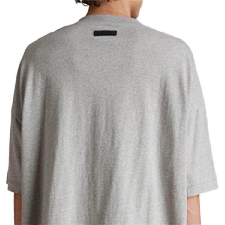 Fear of God Essentials Short-Sleeve Tee Dark Heather Oatmeal Men Tops Grey 125SP244193F