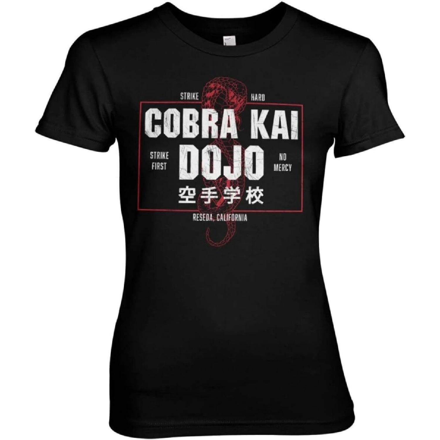 Женская футболка Cobra Kai с официальной лицензией Dojo (черный) S чёрный