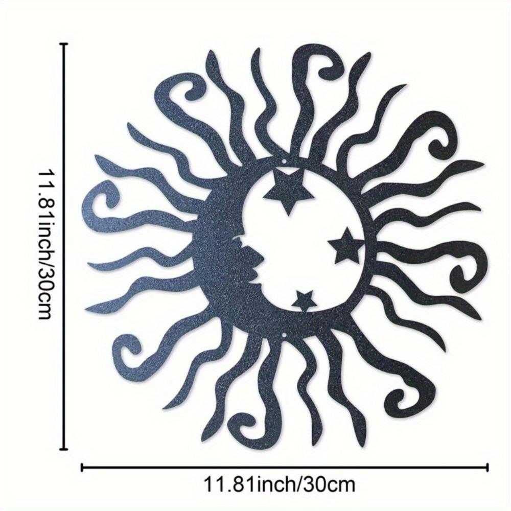 Bohemian Sun Moon Steel Wall Art Weather Resistant Indoor Outdoor Decor