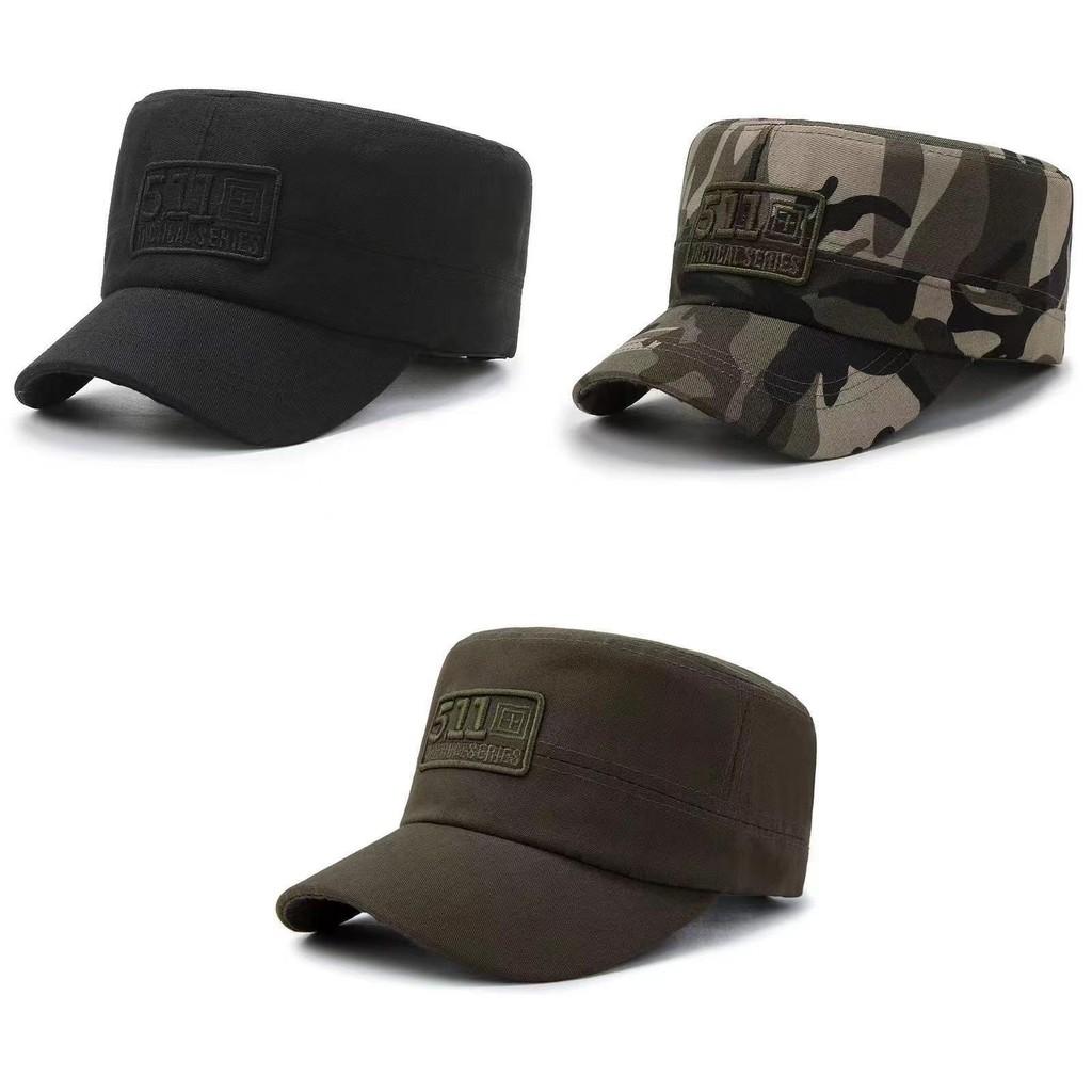 Embroidery 511 Flat Top Hat Peaked Cap Sun Protection Gift Fashion
