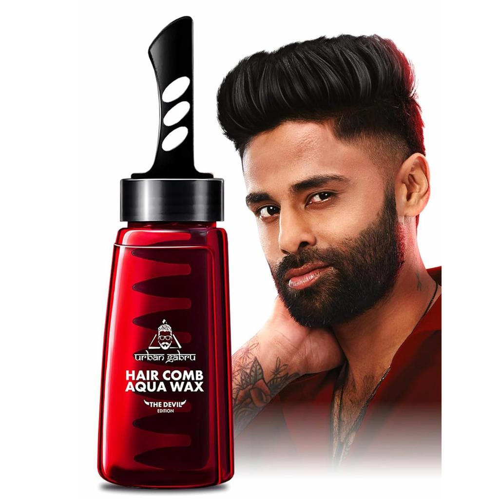 UrbanGabru Aqua Hair Wax | 2-in-1 Men Hair Styling Wax | Strong Hold Wet Look & Shiny Finish All Day (Aqua Wax) (260 ML)