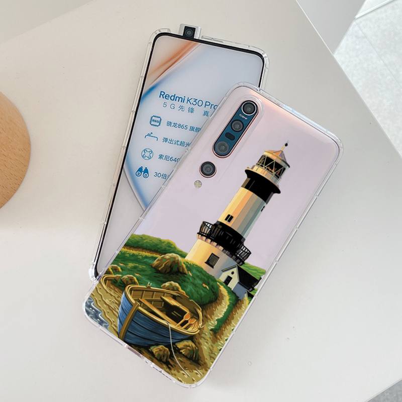 YNDFCNB Lighthouse Print Bird Seagull Phone Case For Redmi Note 5 7 8 9 10 A K20 Pro Max Lite for Xiaomi 10pro 10T