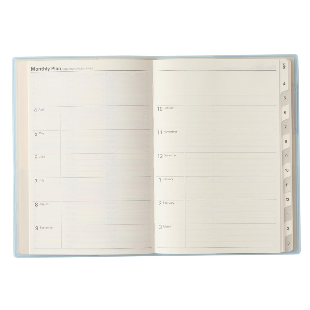 2026 Monthly Planner B6 - April Start, Sunday Start, Access Depot, Blue, Model 9734