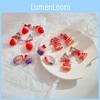 Strawberry Cake Earrings Adorable Girls Sweet Bow Design Non Pierced Ear Clips