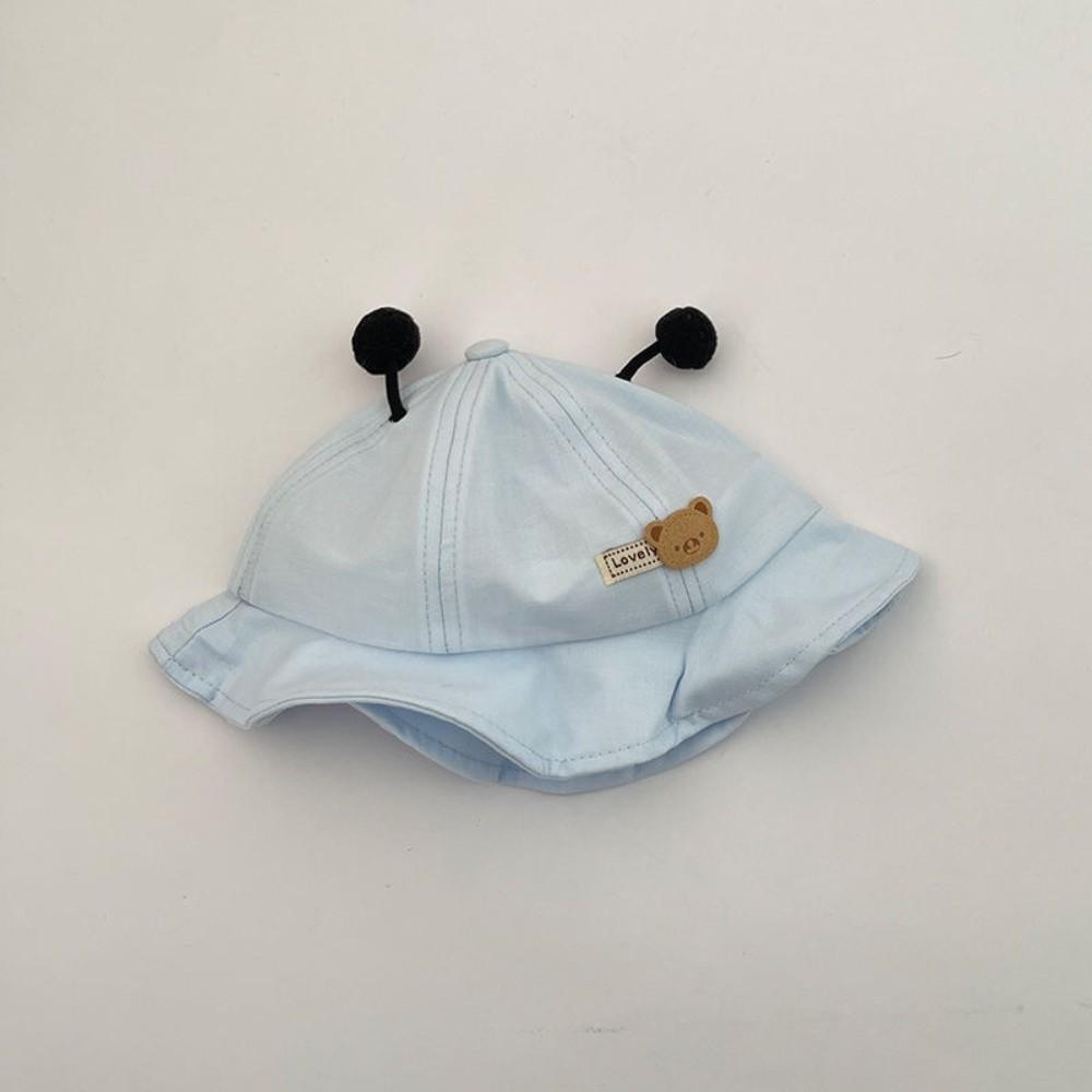 

Cartoon Design Baby Bucket Hat Solid Color Kids Panama Hat New Toddler Sun Hat Unisex синій