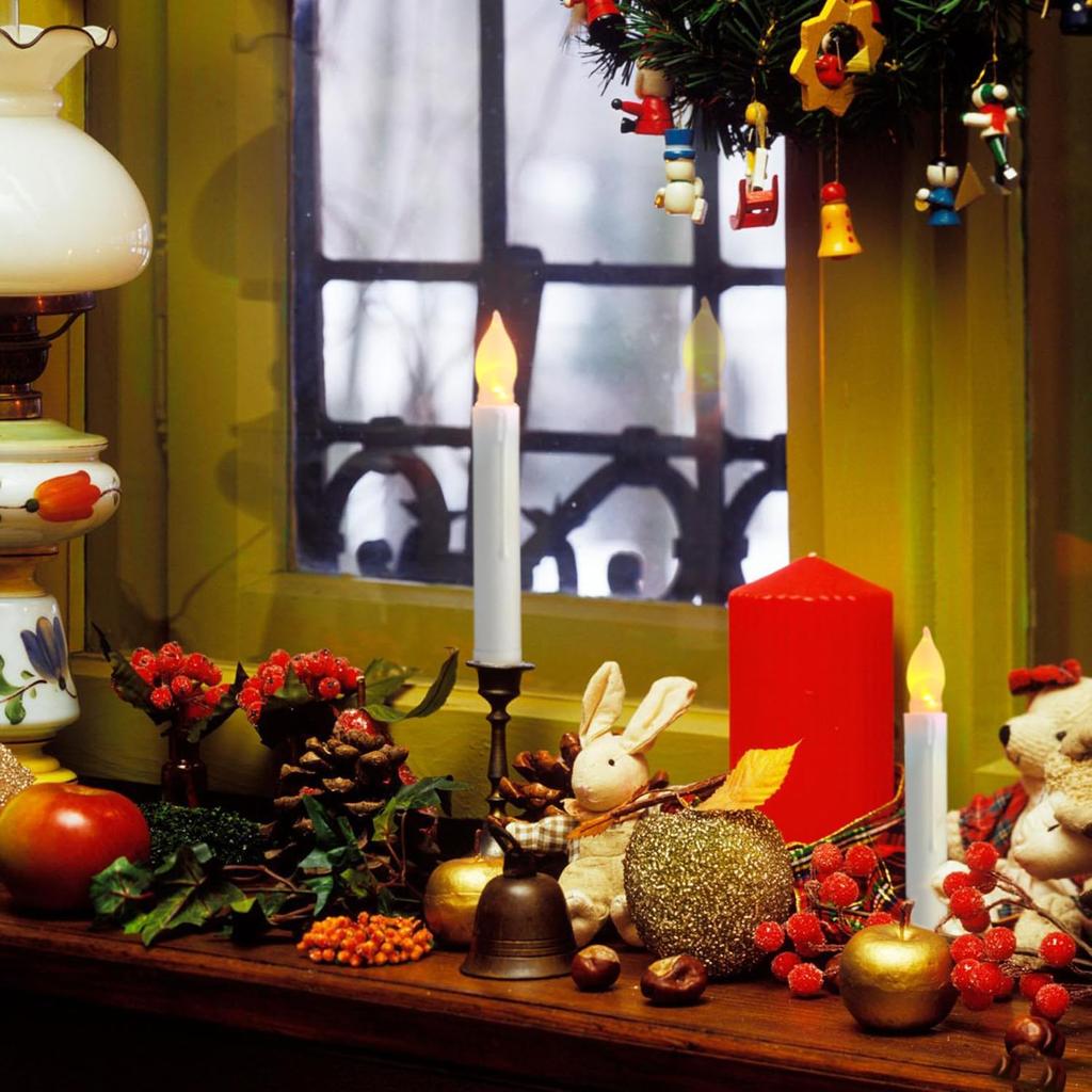 Flameless Candles 12 PCS Led Candles 6.9 Inch Battery Operated Candles Taper Candles for Party Classroom Church Birthday Decor