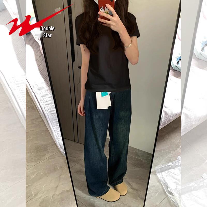 Shuangxing Women s Pure Cotton Relaxed Fit T-Shirt 2XL