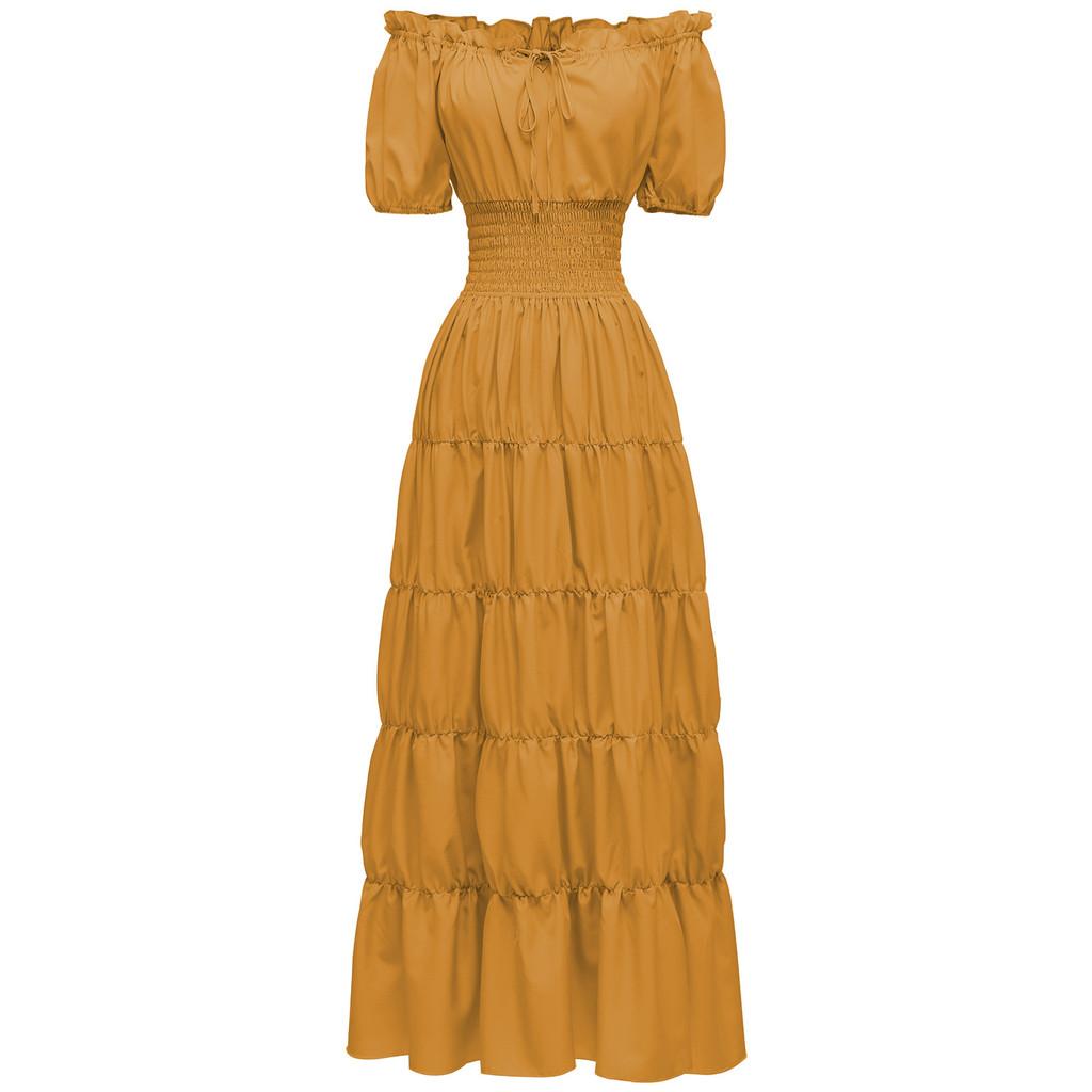 Medieval Renaissance Women's Long Dress Stage Costume Halloween Cos Role Playing Vintage Clothing