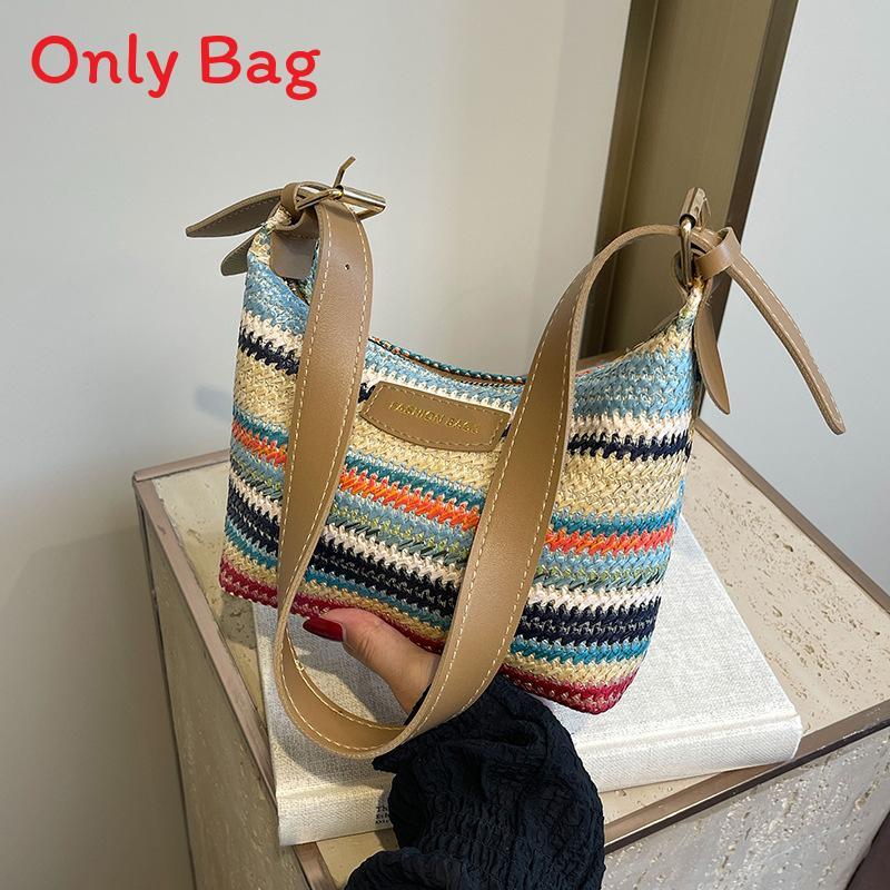 Casual Woven Tote Bag For Women With Tophandle And Polyester Lining For Daily Use