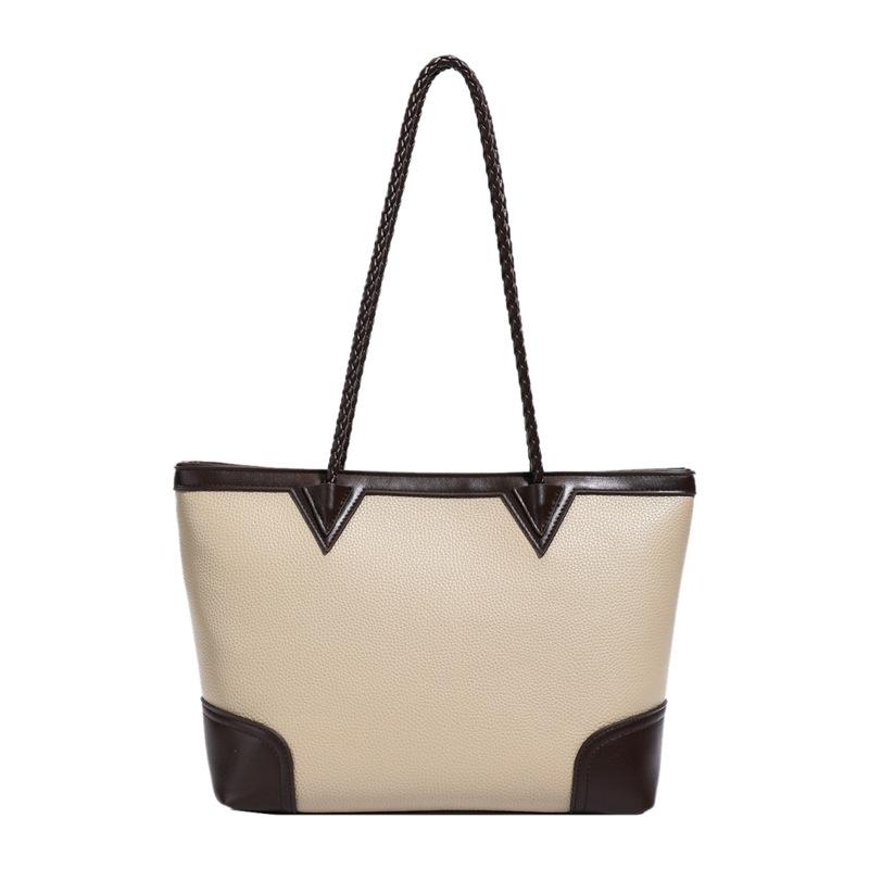 Large-capacity Soft Leather Commuter Tote Bag Women's 2025 New Versatile Hand Carry Women's Bag Simple Shoulder Oblique Span Bag