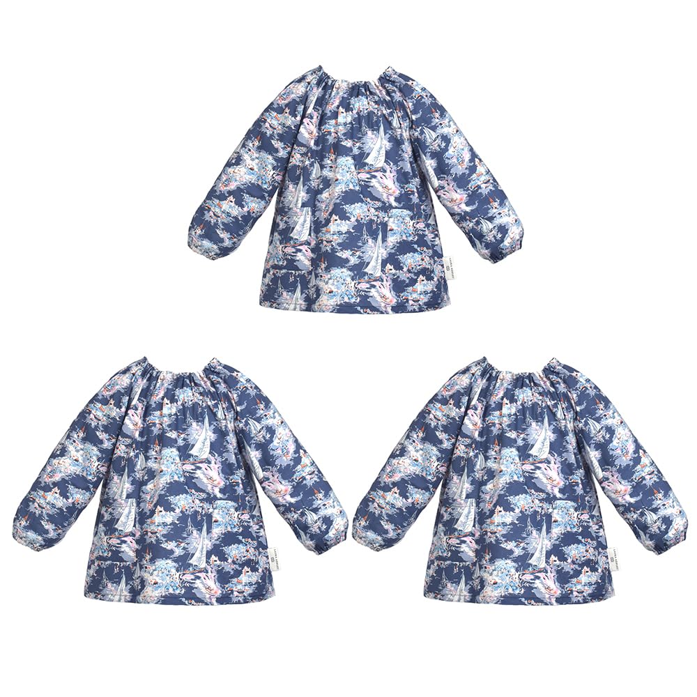 

LAURA CANDY STYLE Riviera Smock Set of 3 Stylish Long Sleeve Kindergarten Elementary School Calligraphy Art ASHLEY/COLORFUL (120-130cm) - Children s
