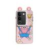 KEYSION Cute Ear Cartoon Case for VIVO V29 5G with Lanyard Soft Silicone+PC Shockproof Phone Back Cover for VIVO V29 5G