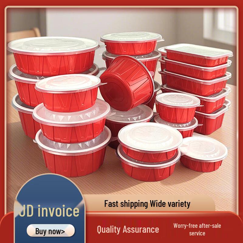 WONHI 800ml Round Disposable PP Meal Bowl with Lid