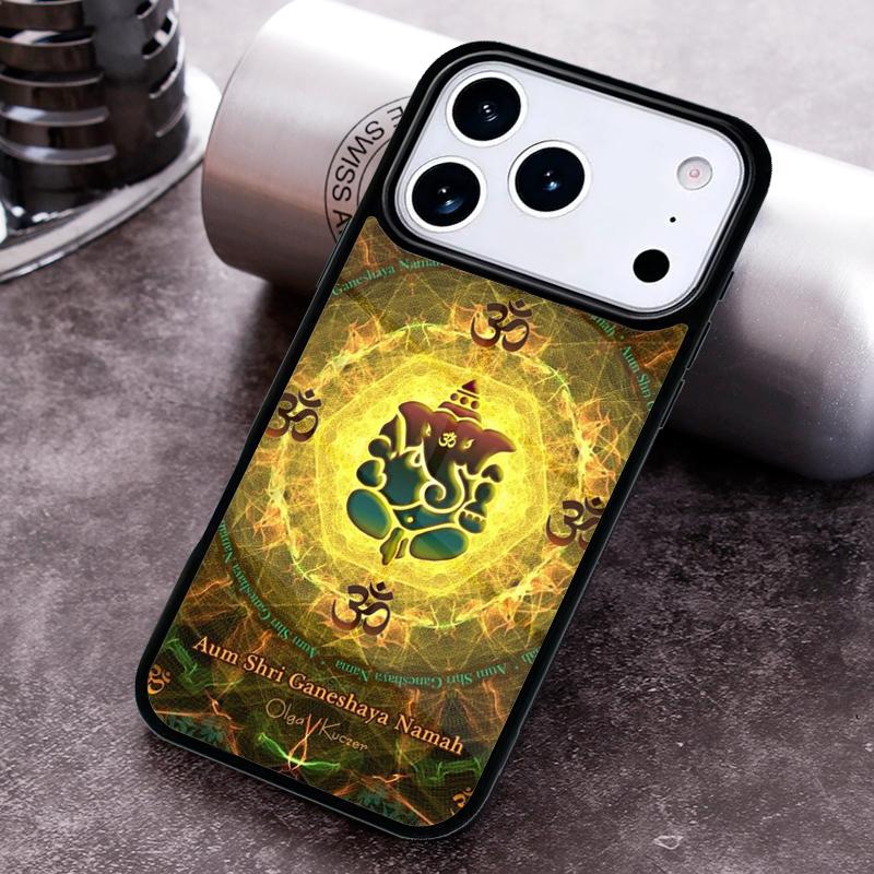 Floral Om Yoga Hindu Aum om yaga Phone Case for iPhone 17 16 15 Pro Max Air 14 13 12 11 Plus Shockproof Cover