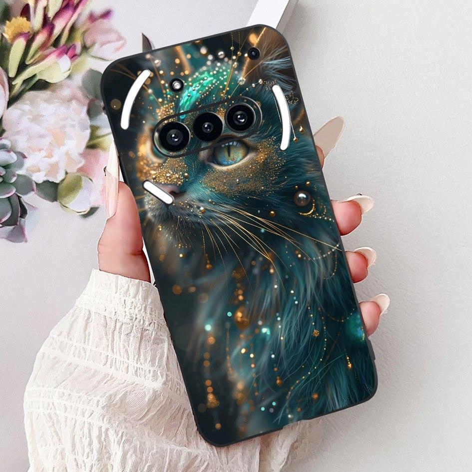 For Nothing Phone 3A 2025 Case A059 Fashion Flower Cats Cartoon Silicone Soft Shockproof Cover For Nothing Phone3A 3A Pro Bumper