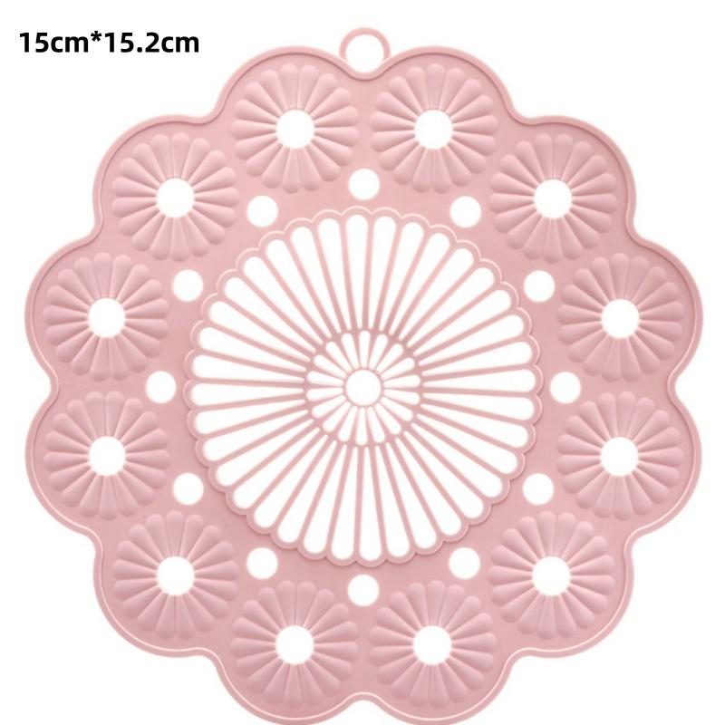 Silicone Flower Coasters Heat Insulation Anti-scald Waterproof Mats Creative Scandinavian Style Coffee Coaster Kitchen Accessory