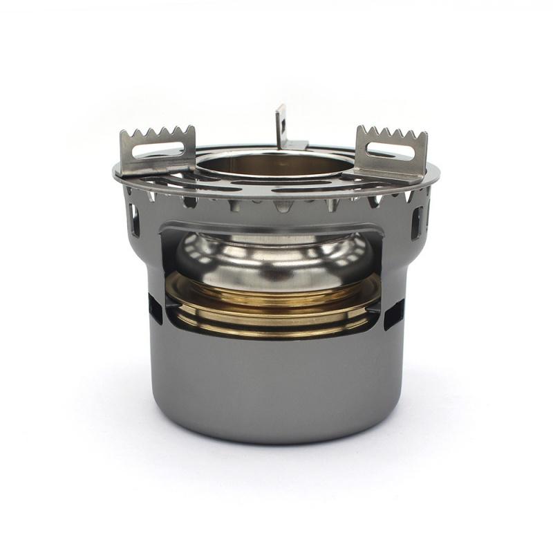 Outdoor Alcohol Stove Portable Mini Barbecue Stainless Steel High Temperature Alcohol Stove Accessories Camp Cooking Supplies