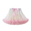 Kids Puffy Tulle Tutu Skirt, Separate Princess Skirt with Pink Bow Elastic Waist for Birthday Party